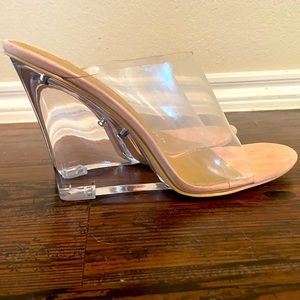Clear Wedge Heel